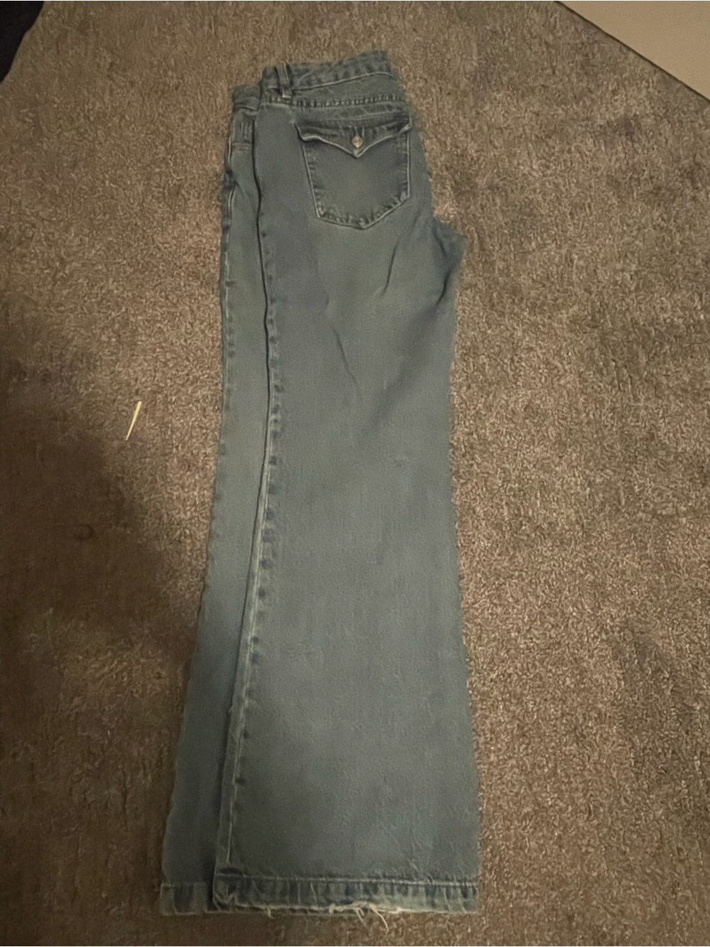 PacSun Women's Teal Blue Wide Leg Jeans - High Rise Flare